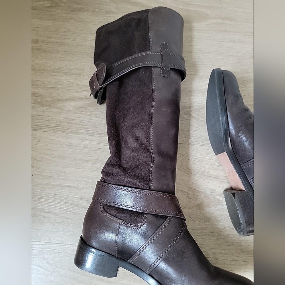 Cole Haan x Nike Air Riding Boots Brown 6.5 - Picture 11 of 12